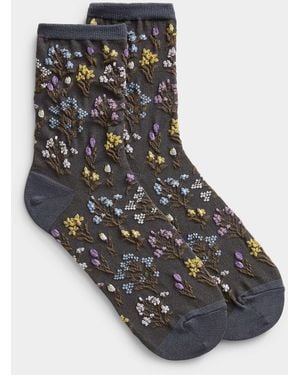 Simon's Spring Blossom Socks - Black