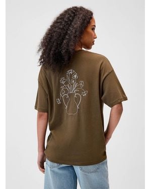 Twik Printed Washed T - Brown