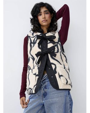 Damson Madder Bows Fleece Vest - Blue