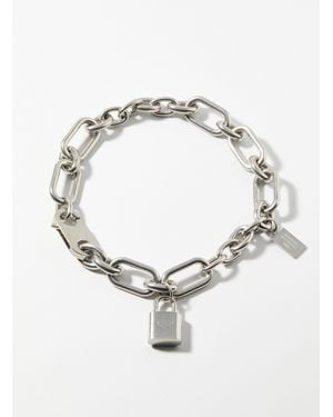 Acne Studios Lock And Chain Choker - White