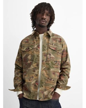 Hooké Hunting Scenes Overshirt - Green