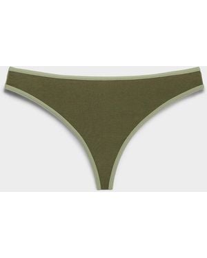 Miiyu Minimalist Thong Organic Cotton And Tm Modal - Green