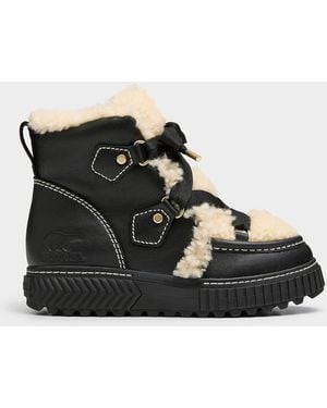 Sorel Ona Ave Alpine Lx Leather Winter Boots Women - Black
