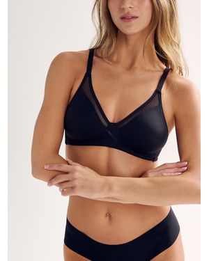Wonderbra Satiny Accent Wireless Bra - Blue