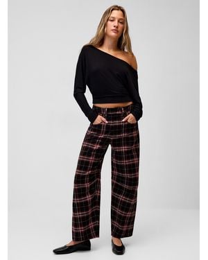 Twik Grunge Plaid Barrel - Black