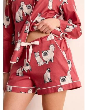 Cyberjammies Feline Love Pyjama Short - Red