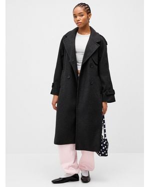 ONLY Felted Trench - Black