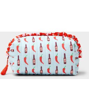 Simon's Cute Patterned Quilted Cosmetics Case - Red