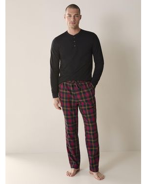 Le 31 Solid/check Pyjama Set Christmas Collection - Multicolour
