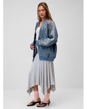 adidas Superstar Washed Jean Bomber Jacket - Blue