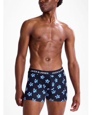 Jack & Jones 3" Tropical Flora Trunk - Blue
