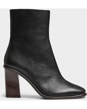 Soeur Lollie Grained Leather Boot Made In Portugal Women - Black