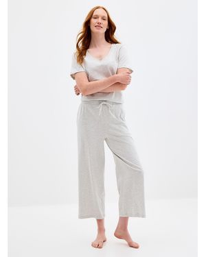 Miiyu Soothing Tone Pyjama Capri Pant - White