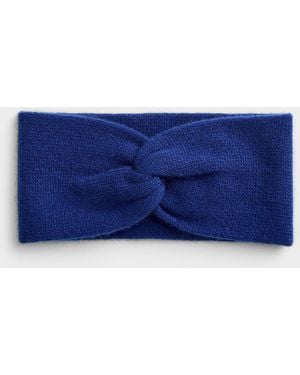 Simon's Pure Cashmere Twist Headband - Blue