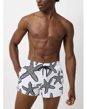 Vilebrequin Starfish Stretch Cropped Swim Trunk - White