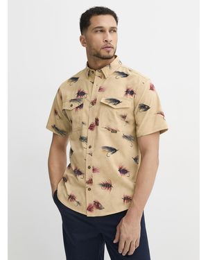 Hooké Atlantic Salmon Fly Soft Shirt - Natural