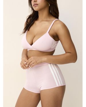 adidas Signature Stripe Solid Boyshort Cotton - Natural