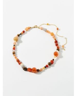 Pilgrim Iris Necklace - White