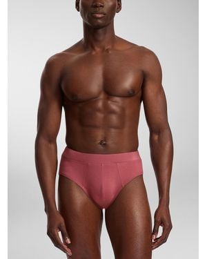 Le 31 Solid Stretch Viscose Brief - Red