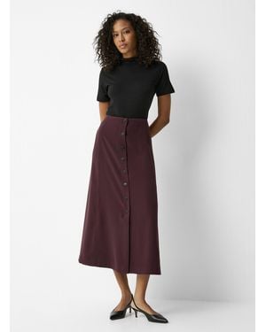 Contemporaine Buttoned Maxi Skirt - Purple