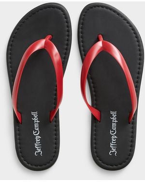 Jeffrey Campbell Beached Jelly Flip Flops - Red
