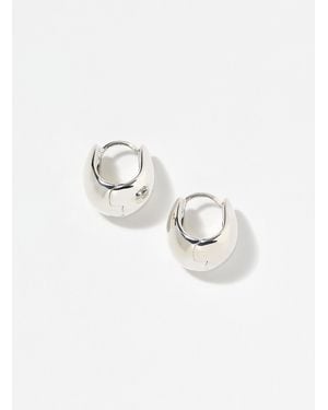 Annika Inez Soft Curved Hoops - White