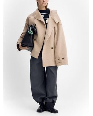 JW Anderson Loose Pure Wool Overcoat - Natural