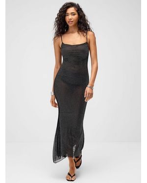 Twik Rhinestoned Maxi Dress - Black