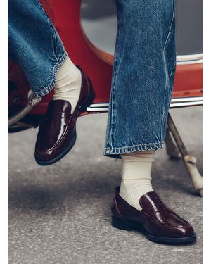 Simon's Patent Leather Penny Loafers Women - Brown