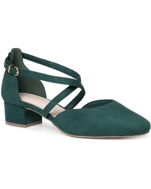 Paradox London Gemma Wide Fit Shoes - Green