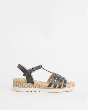 Cushion Walk Fisherman Sandals E Fit - Natural