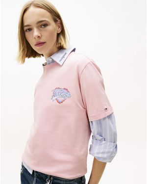 Tommy Hilfiger Washed Heart T-Shirt - Pink