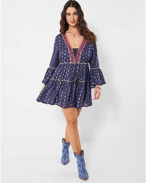 Joe Browns Jb Festival Vibes Beaded Tunic Dress - Blue