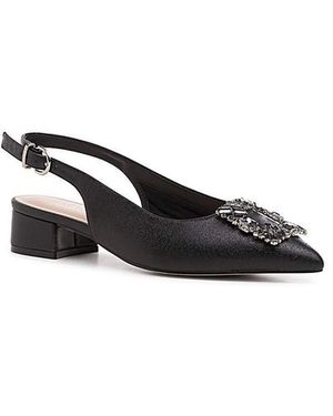 Paradox London Wide Fit Low Block Heels - White