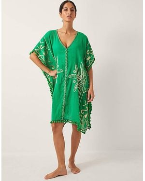 Monsoon Penny Tassel Embroidered Kaftan - Green