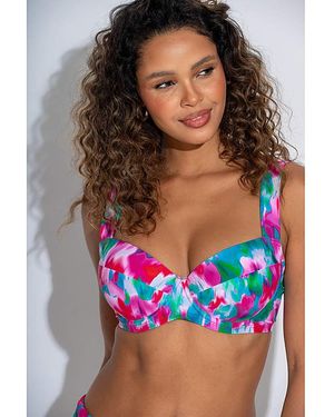 Pour Moi Malibu Padded Bikini Top - Multicolour