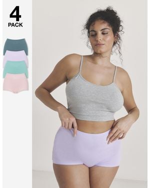 Pretty Secrets 4 Pack Comfort Short Knickers - Multicolour