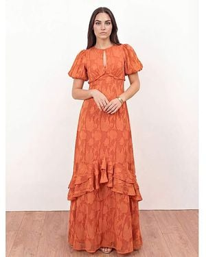 Anaya with love Anaya Burnout Fabric Dress - Orange