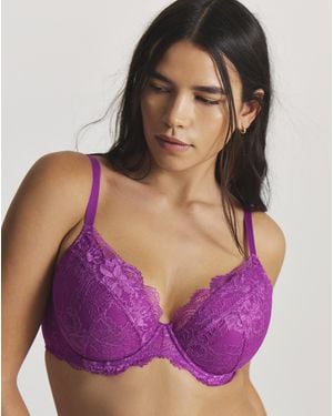 Pretty Secrets Ella Plunge Wired Bra - Purple