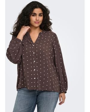 ONLY Spotted Print Shirt - Brown
