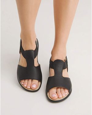 Cushion Walk Elastic Sandal Eeeee Fit - Black