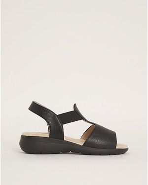 Cushion Walk Elastic Sandal E Fit - Natural