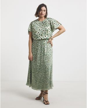 Joanna Hope Split Sleeve Maxi Dress - Green