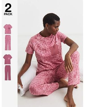 JD Williams Value 2 Pack Pj Set - Pink