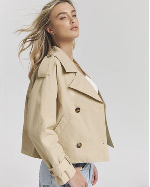 Simply Be Cropped Trench - Natural