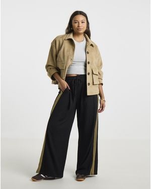 Simply Be Side Stripe Trouser - Blue