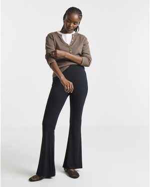 Simply Be Jersey Flared Trouser - White