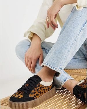 Simply Be Chunky Lace Up Trainer Extra Wide - Blue