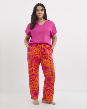 Pretty Secrets Slub Pj Set - Red
