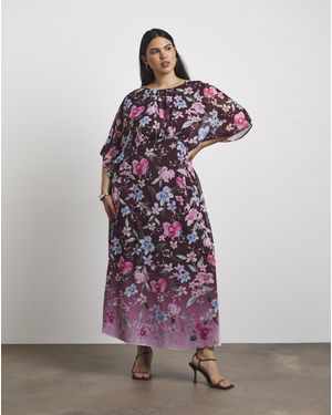 Joanna Hope Printed Crinkle Dress - Purple